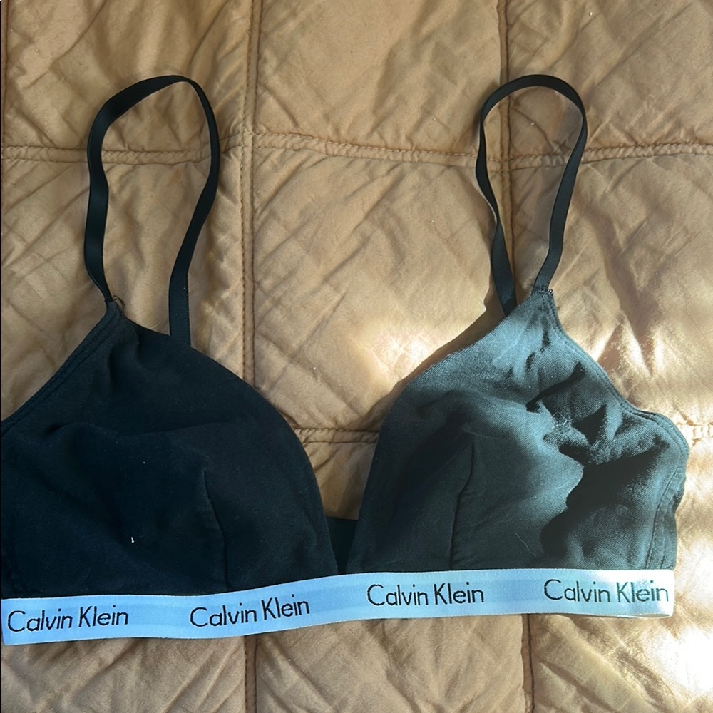 Calvin Klein Black Minimalist Bra with Signature Band